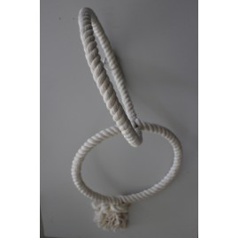 Pendentif double anneaux corde