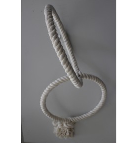 Pendentif double anneaux corde