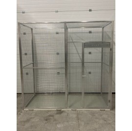 Volière 2m/1m/2m avec tiroirs de fond