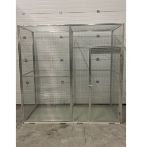 Volière 2m/1m/2m avec tiroirs de fond