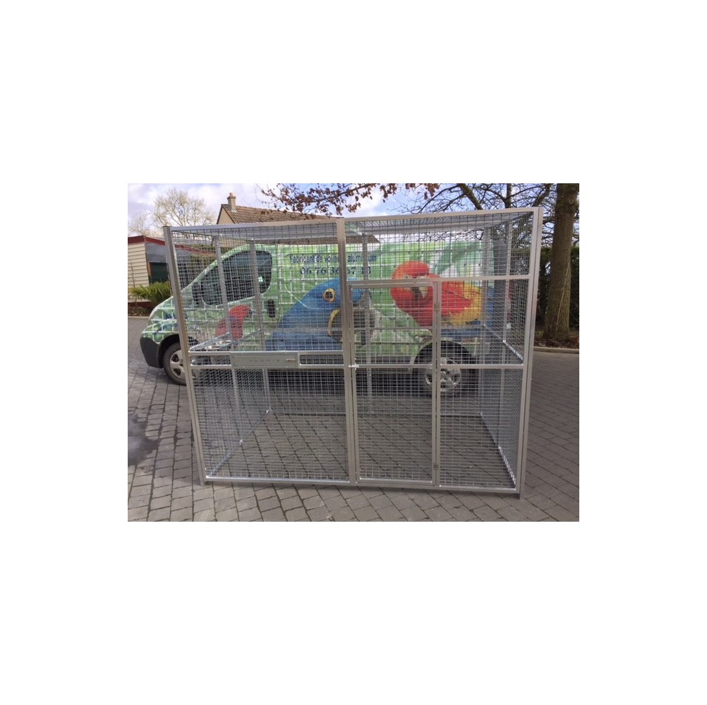 Volière 2m/2m/2m avec plateau tournant