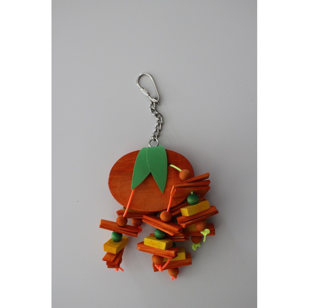 Pendentif orange bois petit modèle